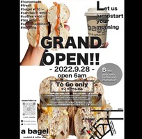 祝！9/28.GrandOpen『a bagel』サンドウィッチ＆コーヒーショップ（沖縄県国頭郡）