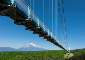 日本最長の富士を望む大吊橋...静岡県三島市笹原新田の「三島スカイウォーク」
