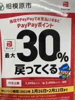 paypayポイント30％戻ってくるキャンペーン！